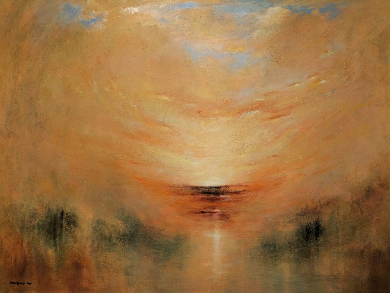 Derwentwater spring 5am 80x60cms £1800